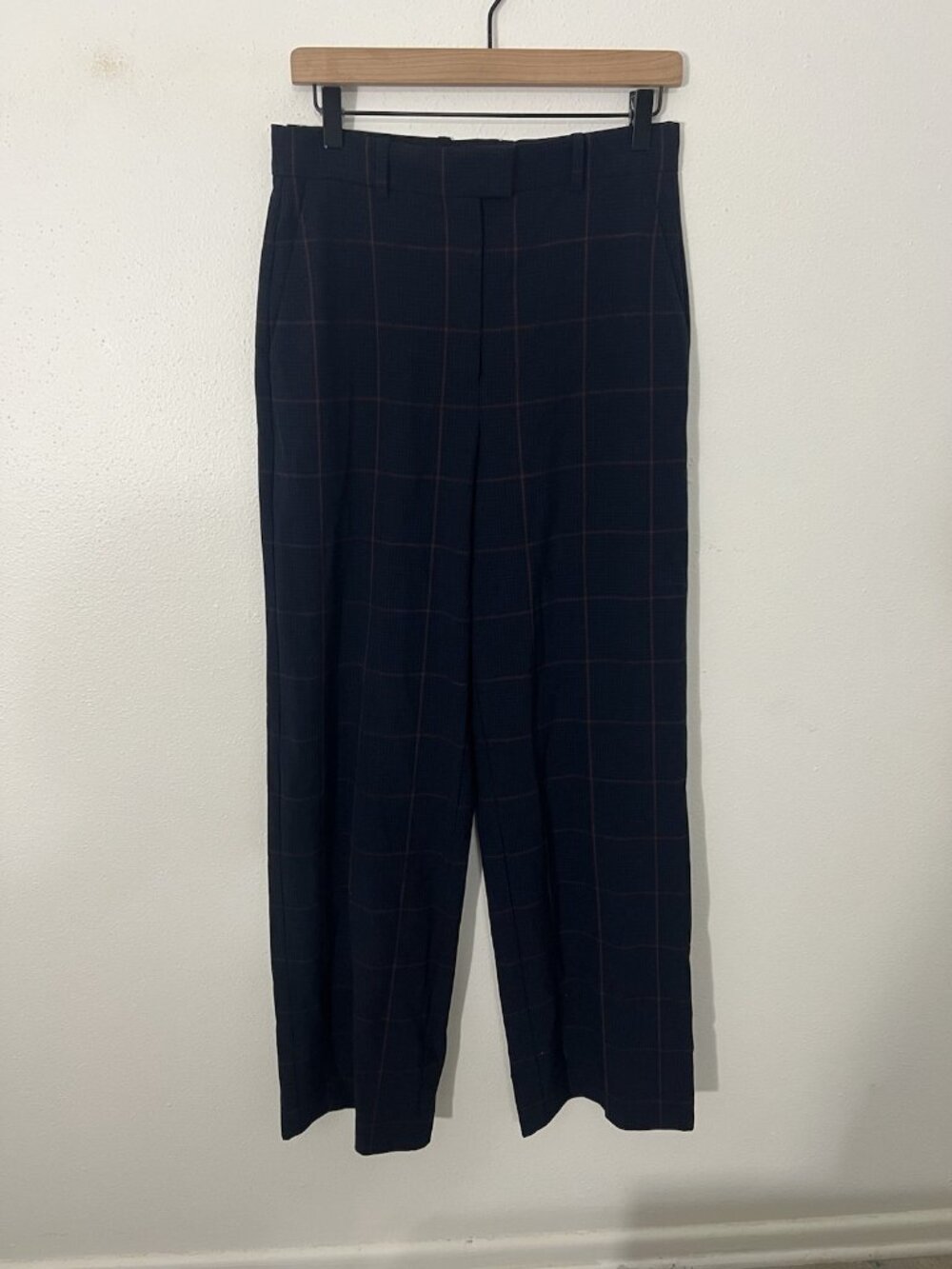 Aritzia Babaton Plaid Trouser Pants Blue Size 8